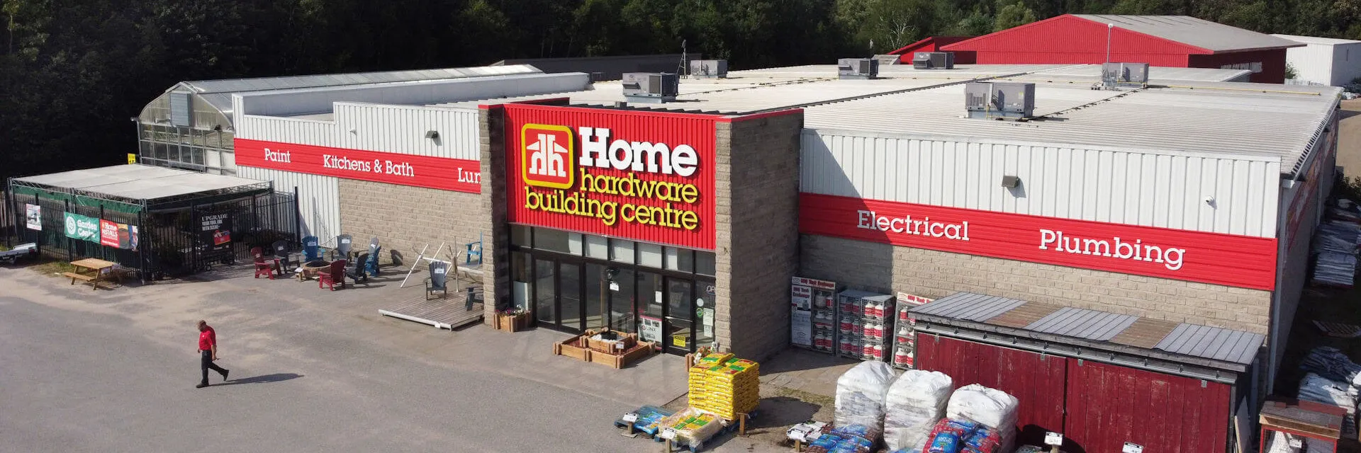 Kidd's Home Hardware Building Centre in Sundridge, from the air